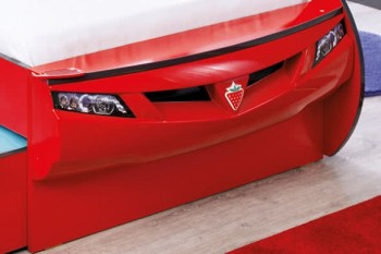 CARBED Кровать-машина Coupe с выдвижной кроватью Red 20.03.1306.00 в Ярково - yarkovo.mebel54.com | фото