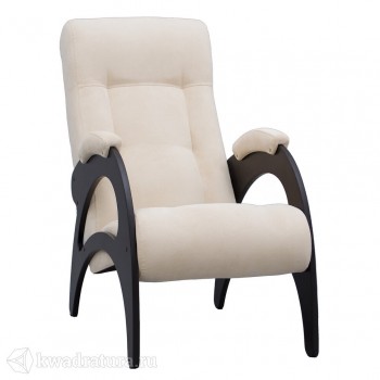 Кресло для отдыха Неаполь Модель 9 без лозы (Венге-эмаль/Ткань Ваниль Verona Vanilla) в Ярково - yarkovo.mebel54.com | фото
