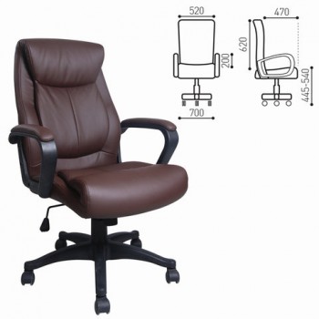 Кресло офисное BRABIX Enter EX-511 (коричневый) в Ярково - yarkovo.mebel54.com | фото