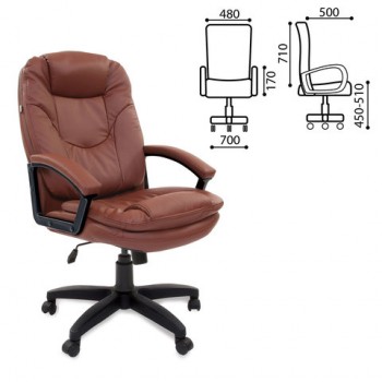 Кресло офисное BRABIX Trend EX-568 (коричневый) в Ярково - yarkovo.mebel54.com | фото