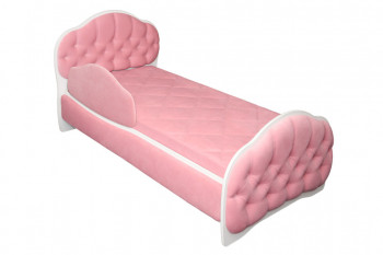 Кровать 160 Гармония 36 Светло-розовый (мягкий бортик) в Ярково - yarkovo.mebel54.com | фото