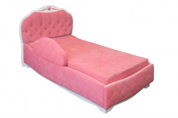 Кровать 190 Гармония Lux 36 Розовый (мягкий бортик) в Ярково - yarkovo.mebel54.com | фото