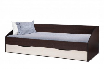 Кровать одинарная "Фея - 3" (симметричная) New (венге / вудлайн кремовый / ДВПО: белый) в Ярково - yarkovo.mebel54.com | фото