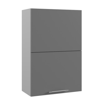 Ройс ВПГПМ 600 Шкаф верхний высокий Blum Aventos HF (Графит софт/корпус Серый) в Ярково - yarkovo.mebel54.com | фото
