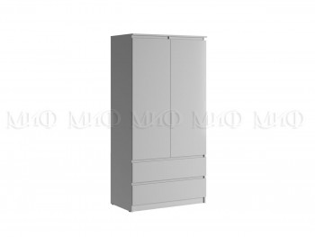 Шкаф двухстворчатый Челси комбинированный (Белый/Белый глянец) в Ярково - yarkovo.mebel54.com | фото